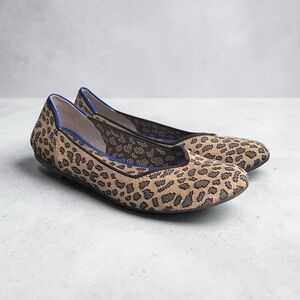 Rothy’s Leopard Print The Point Toe Flats Size 9